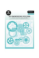 STUDIOLIGHT STUDIOLIGHT ESSENTIALS COLLECTION VINTAGE GEARS 6x6 EMBOSSING FOLDER