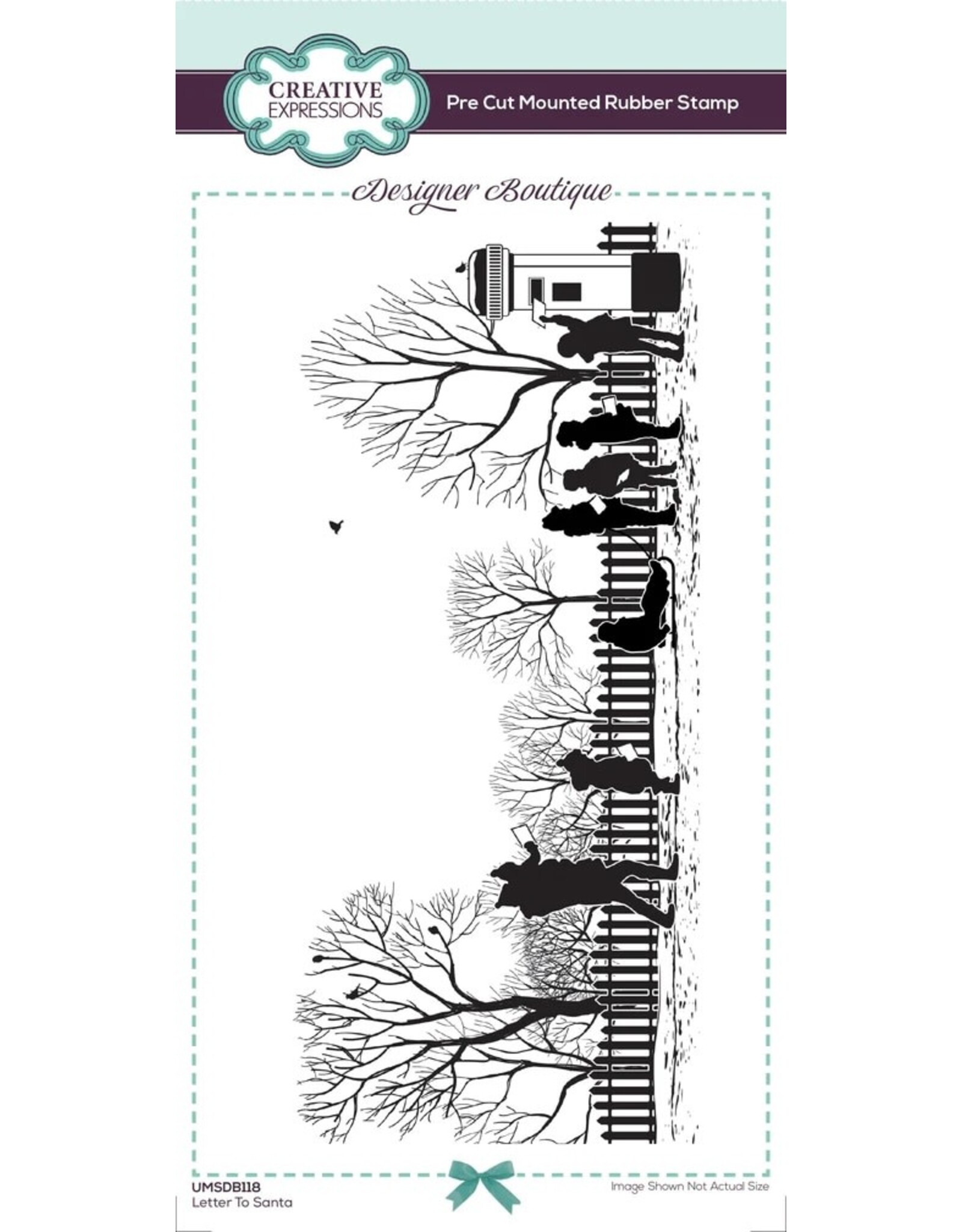 CREATIVE EXPRESSIONS CREATIVE EXPRESSIONS DESIGNER BOUTIQUE LETTER TO SANTA RUBBER STAMP