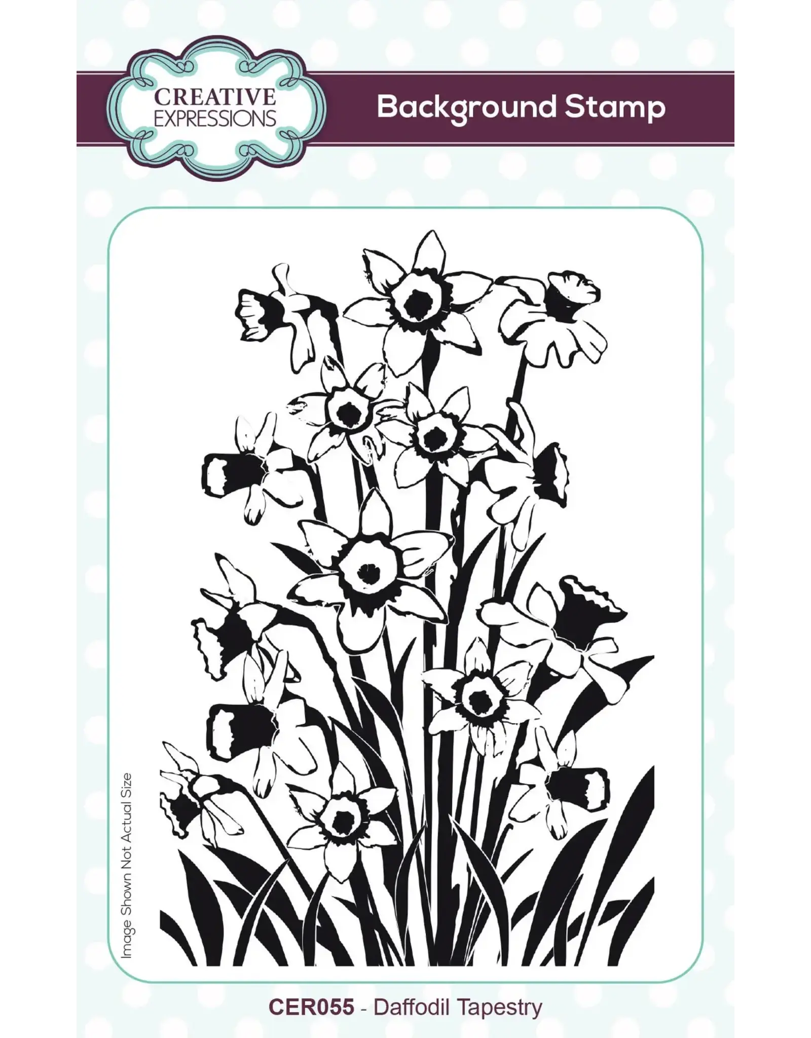 CREATIVE EXPRESSIONS CREATIVE EXPRESSIONS DAFFODIL TAPESTRY BACKGROUND CLING STAMP