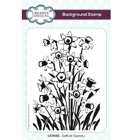 CREATIVE EXPRESSIONS CREATIVE EXPRESSIONS DAFFODIL TAPESTRY BACKGROUND CLING STAMP