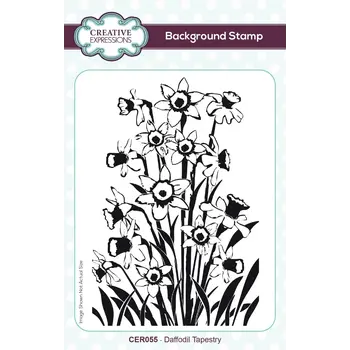CREATIVE EXPRESSIONS CREATIVE EXPRESSIONS DAFFODIL TAPESTRY BACKGROUND CLING STAMP