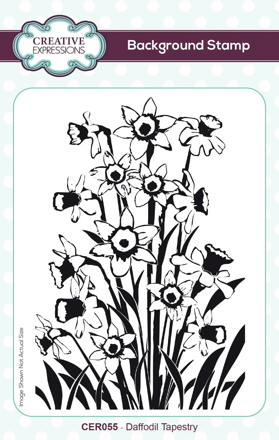 CREATIVE EXPRESSIONS CREATIVE EXPRESSIONS DAFFODIL TAPESTRY BACKGROUND CLING STAMP