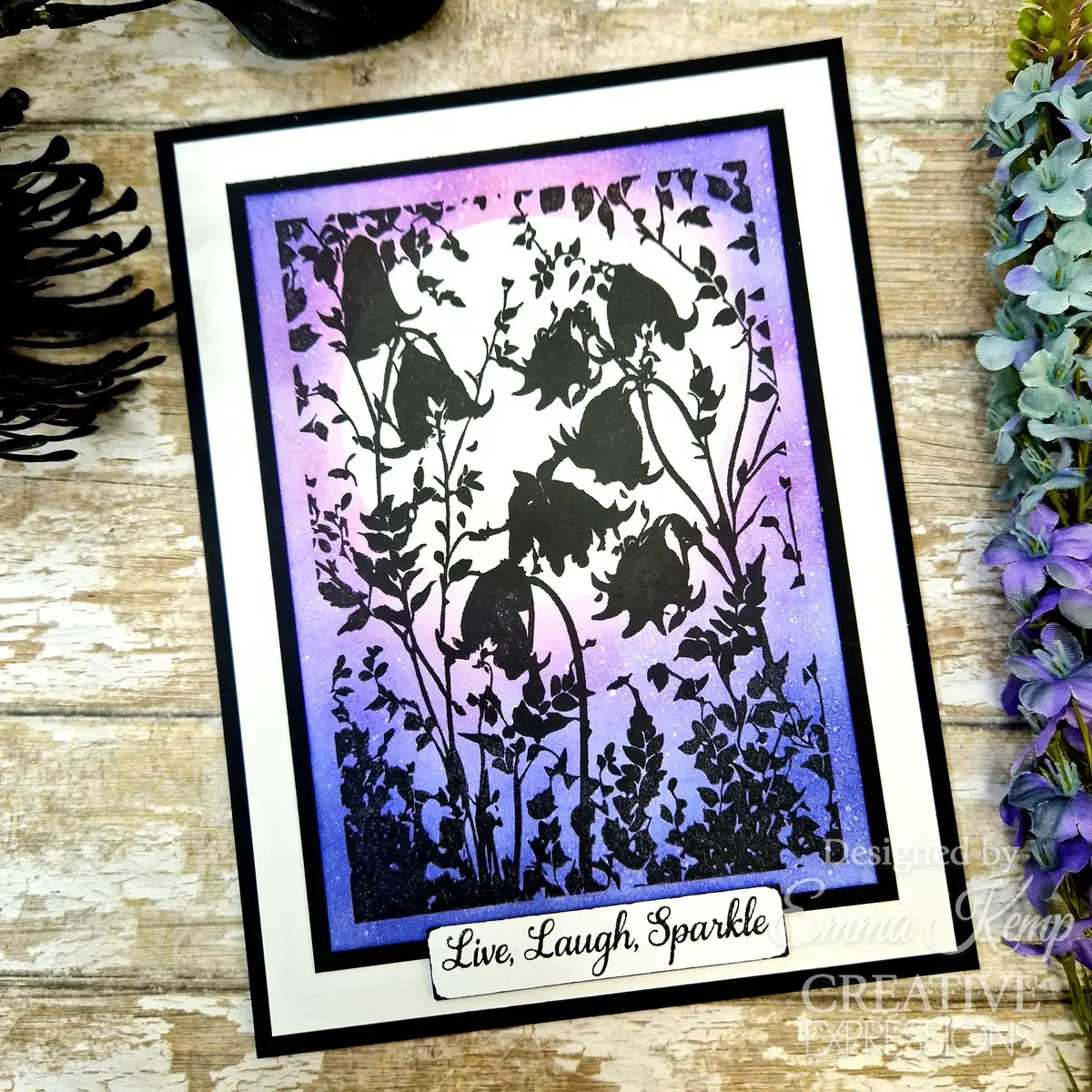 CREATIVE EXPRESSIONS CREATIVE EXPRESSIONS DREAMY HAREBELLS BACKGROUND CLING STAMP