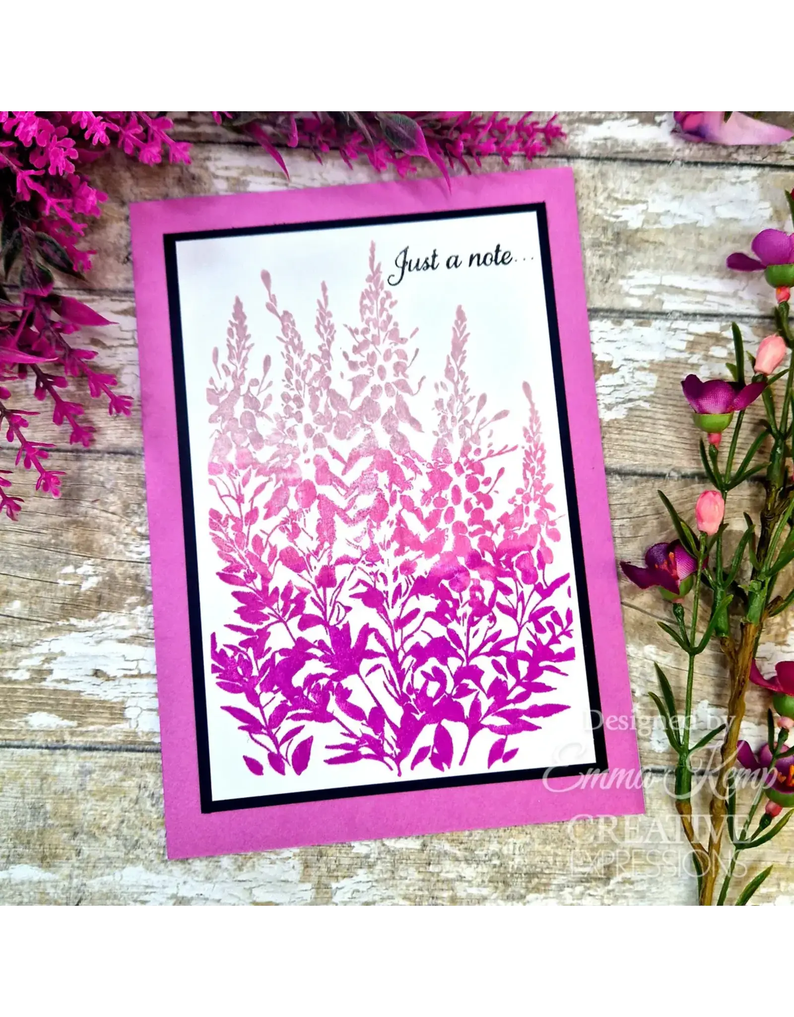 CREATIVE EXPRESSIONS CREATIVE EXPRESSIONS FOXGLOVE GARDEN BACKGROUND CLING STAMP