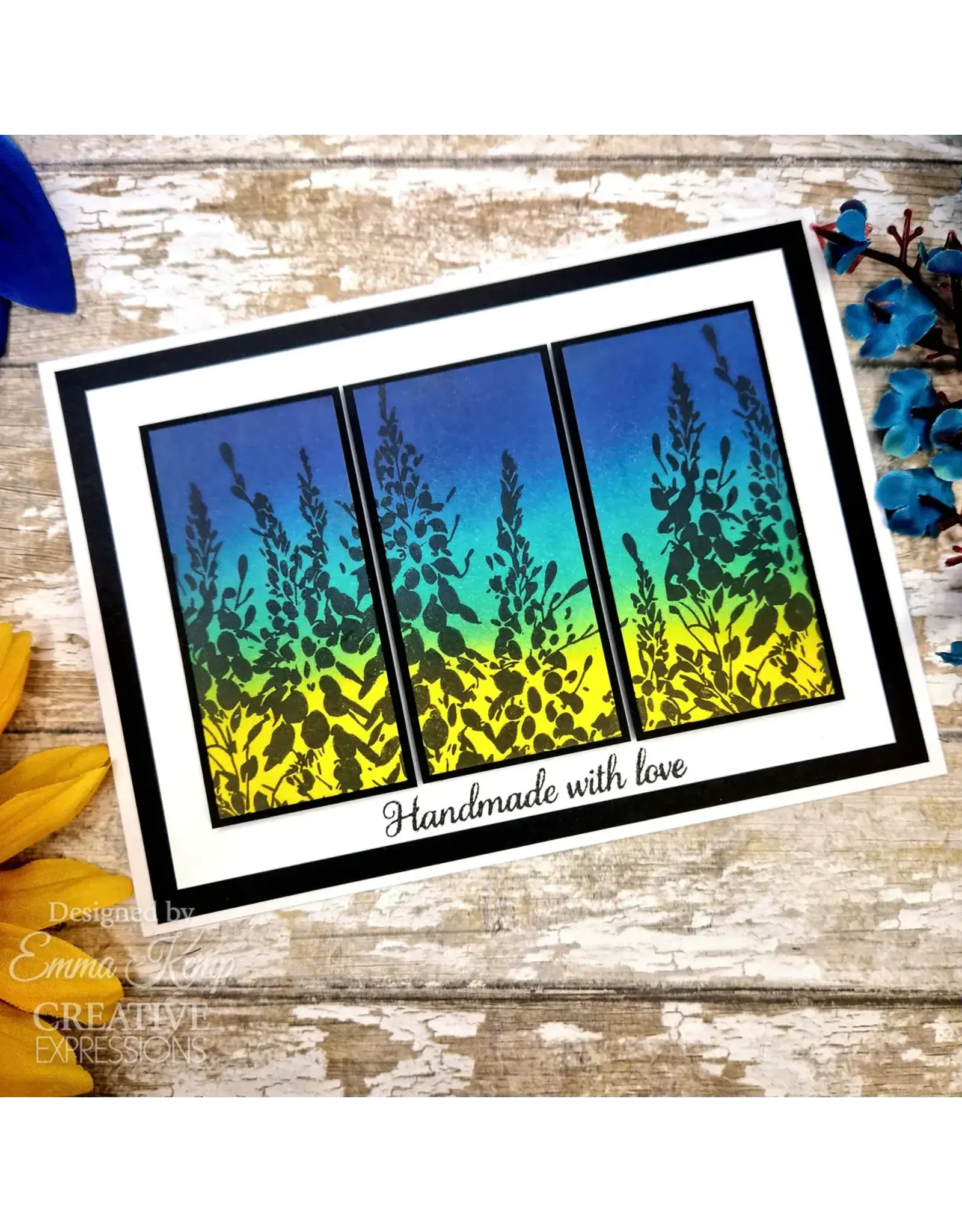 CREATIVE EXPRESSIONS CREATIVE EXPRESSIONS FOXGLOVE GARDEN BACKGROUND CLING STAMP