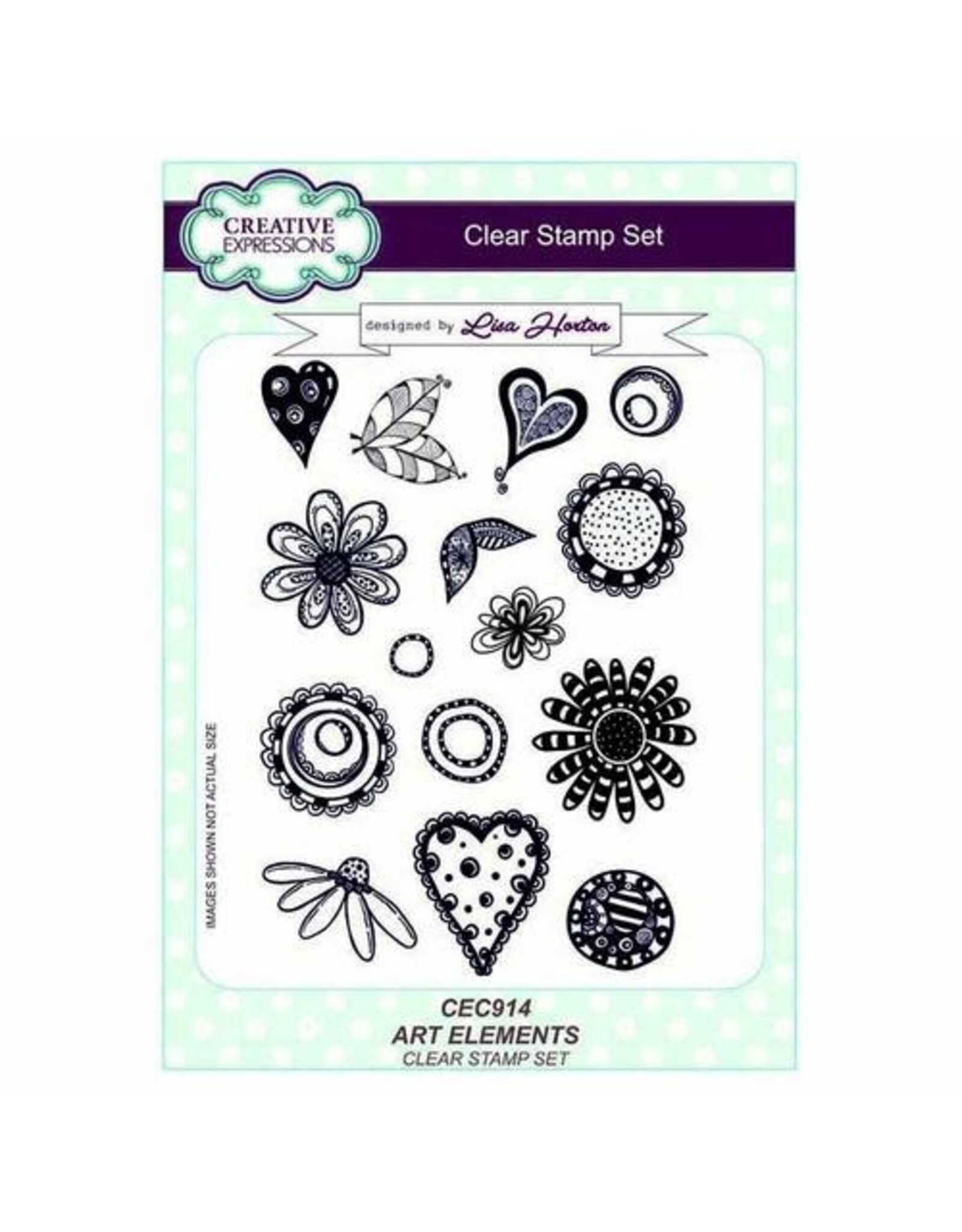 CREATIVE EXPRESSIONS CREATIVE EXPRESSIONS LISA HORTON ART ELEMENTS CLEAR STAMP SET