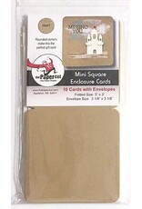 PAPER CUT THE PAPER CUT 10 KRAFT MINI SQUARE ENCLOSURE CARDS WITH ENVELOPES