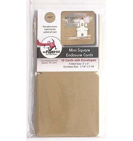 PAPER CUT THE PAPER CUT 10 KRAFT MINI SQUARE ENCLOSURE CARDS WITH ENVELOPES