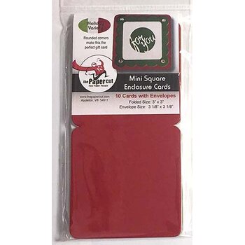 PAPER CUT THE PAPER CUT 10 HOLIDAY VARIETY MINI SQUARE ENCLOSURE CARDS WITH ENVELOPES
