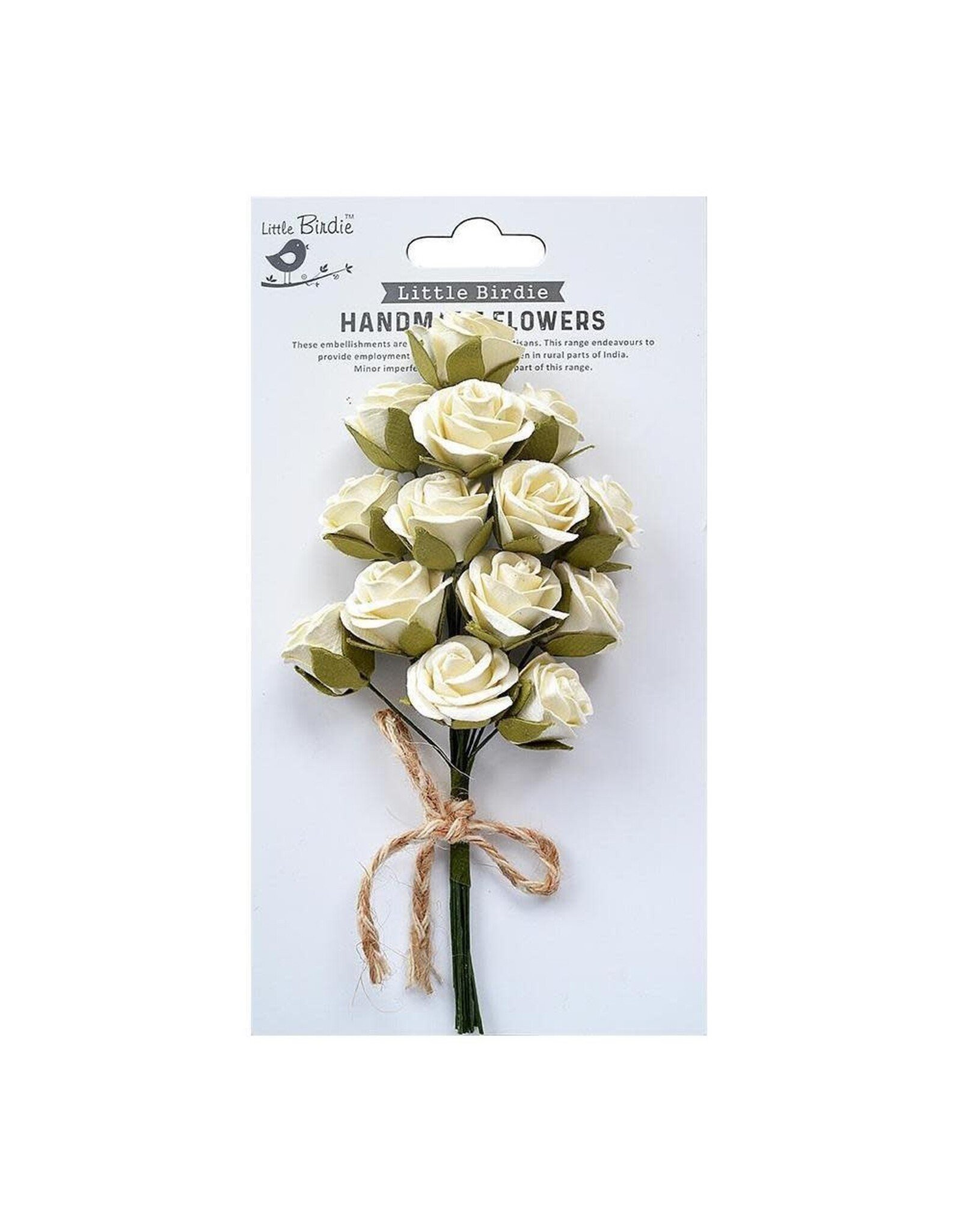 LITTLE BIRDIE LITTLE BIRDIE CHARLIE SHABBY CHIC HANDMADE FLOWERS 18/PK