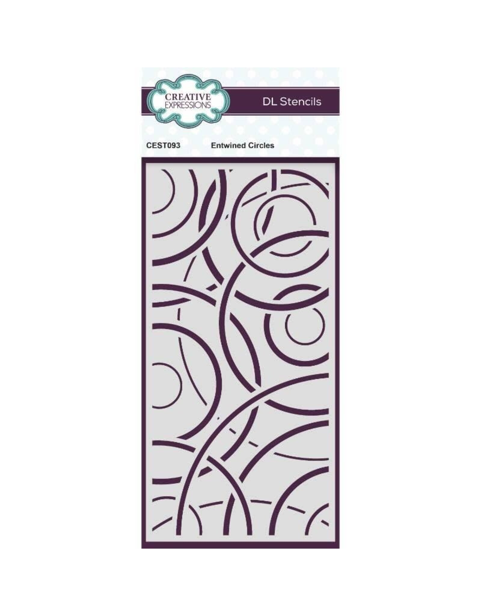 CREATIVE EXPRESSIONS CREATIVE EXPRESSIONS ENTWINED CIRCLES DL STENCIL