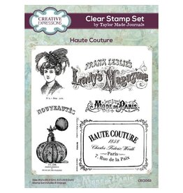 CREATIVE EXPRESSIONS CREATIVE EXPRESSIONS TAYLOR MADE JOURNALS HAUTE COUTURE 6x8 CLEAR STAMP SET