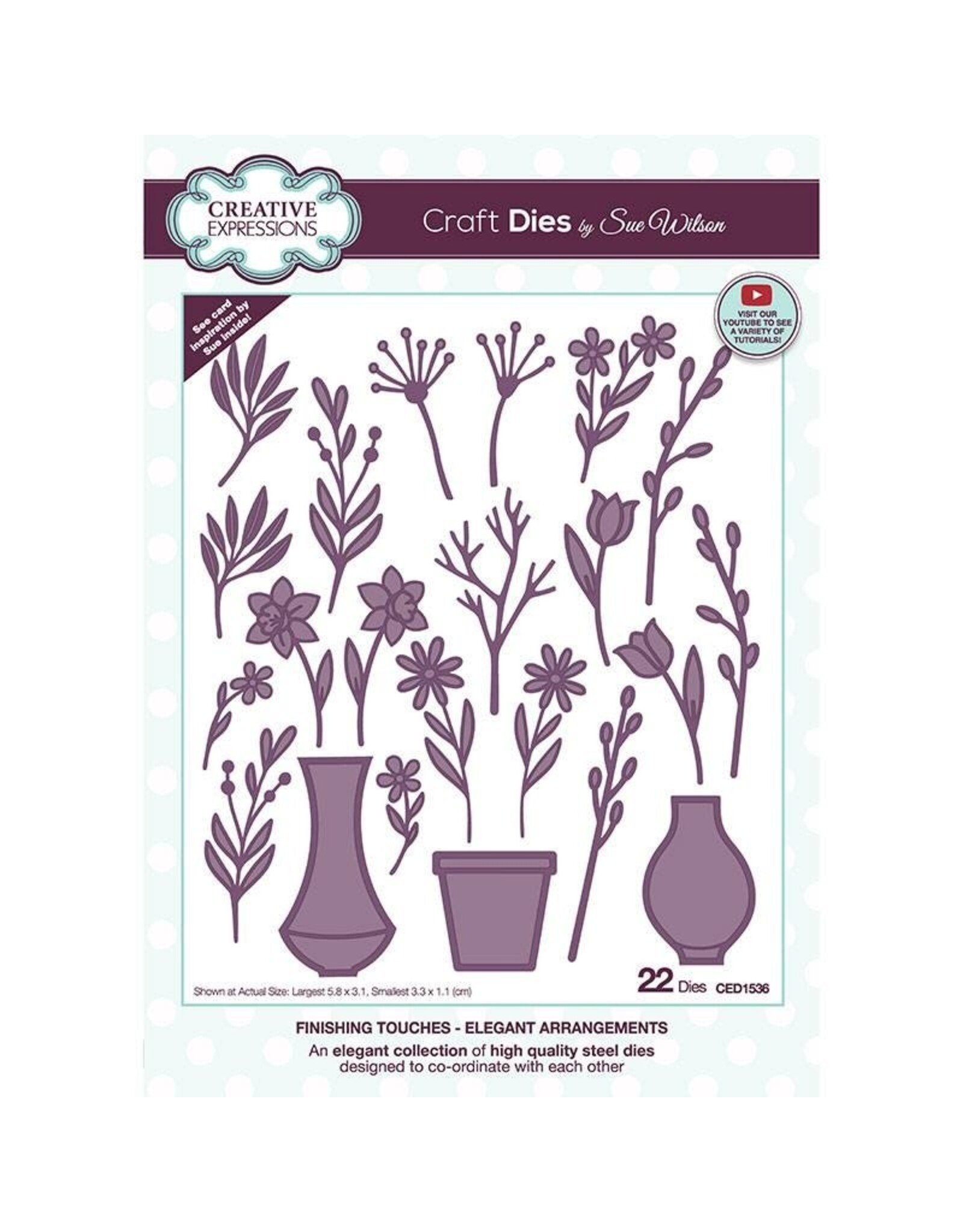 CREATIVE EXPRESSIONS CREATIVE EXPRESSIONS SUE WILSON ELEGANT ARRANGEMENT DIE SET