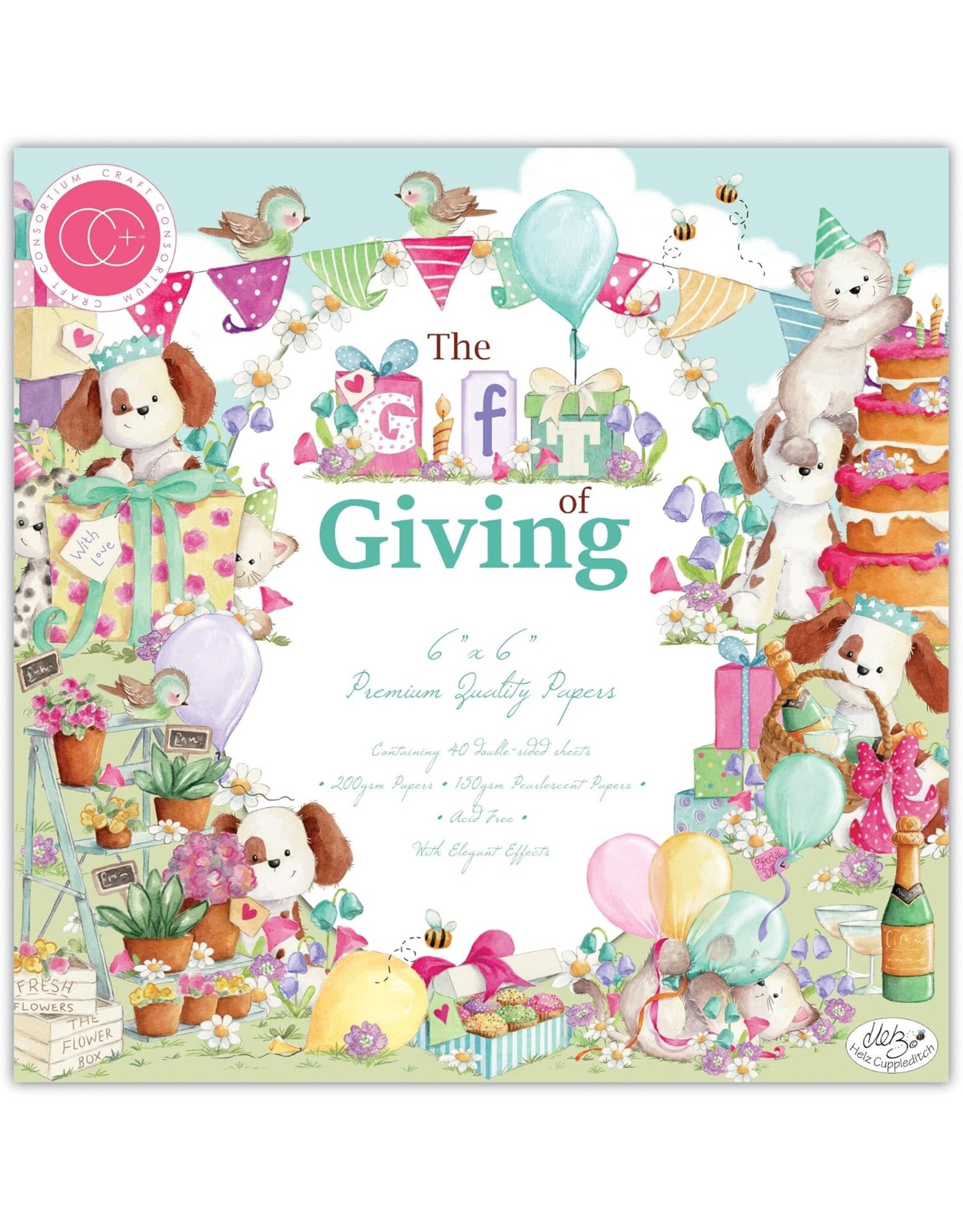 CRAFT CONSORTIUM CRAFT CONSORTIUM THE GIFT OF GIVING PREMIUM PAPER PAD 6x6 40 SHEETS