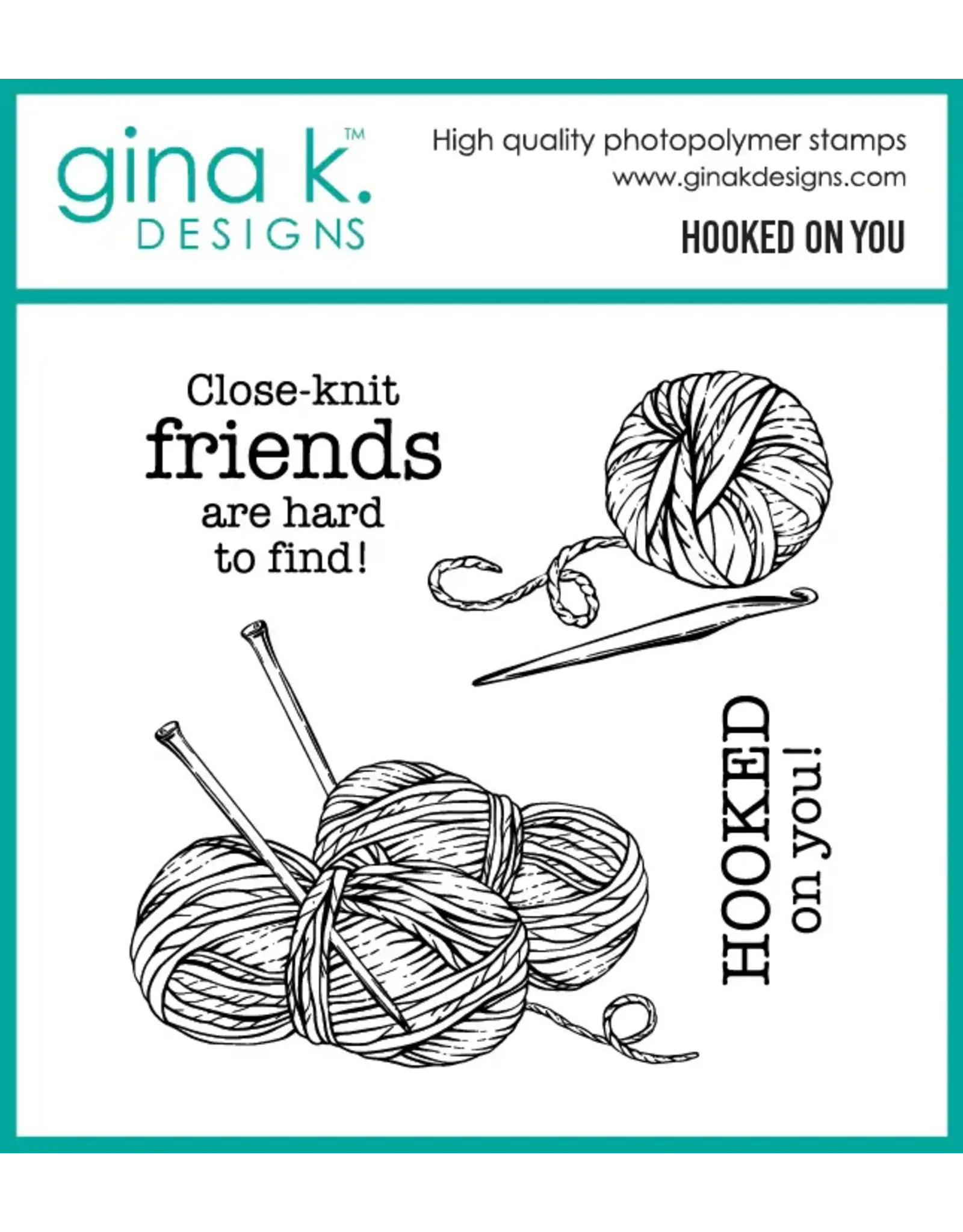 GINA K DESIGNS GINA K. DESIGNS HOOKED ON YOU CLEAR STAMP SET