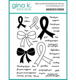 GINA K DESIGNS GINA K. DESIGNS AWARENESS RIBBON CLEAR STAMP SET