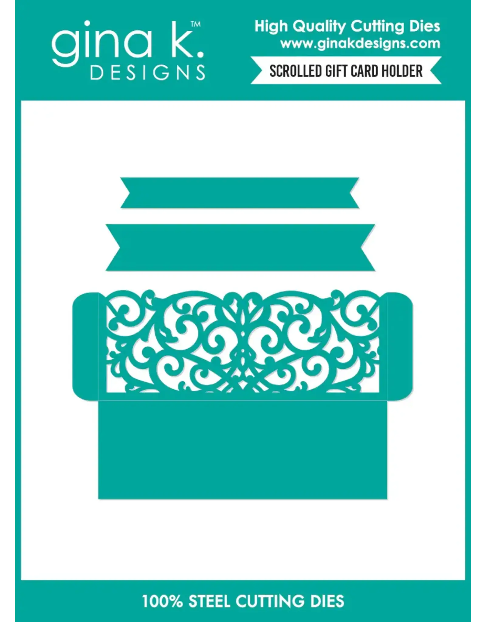GINA K DESIGNS GINA K. DESIGNS SCROLLED GIFT CARD HOLDER DIE SET