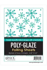 GINA K DESIGNS GINA K. DESIGNS BLANKET OF SNOW 4.25.5x5.5 POLY-GLAZE FOILING SHEETS 10/PK