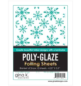 GINA K DESIGNS GINA K. DESIGNS BLANKET OF SNOW 4.25.5x5.5 POLY-GLAZE FOILING SHEETS 10/PK