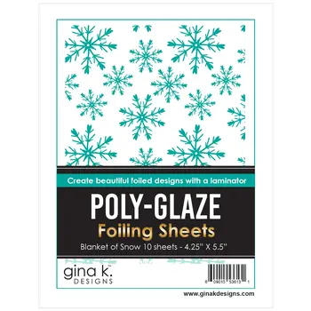 GINA K DESIGNS GINA K. DESIGNS BLANKET OF SNOW 4.25.5x5.5 POLY-GLAZE FOILING SHEETS 10/PK