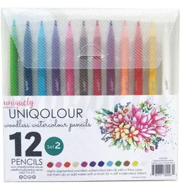 UNIQUELY CREATIVE UNIQUELY CREATIVE UNIQOLOUR WOODLESS WATERCOLOUR PENCILS - SET 2