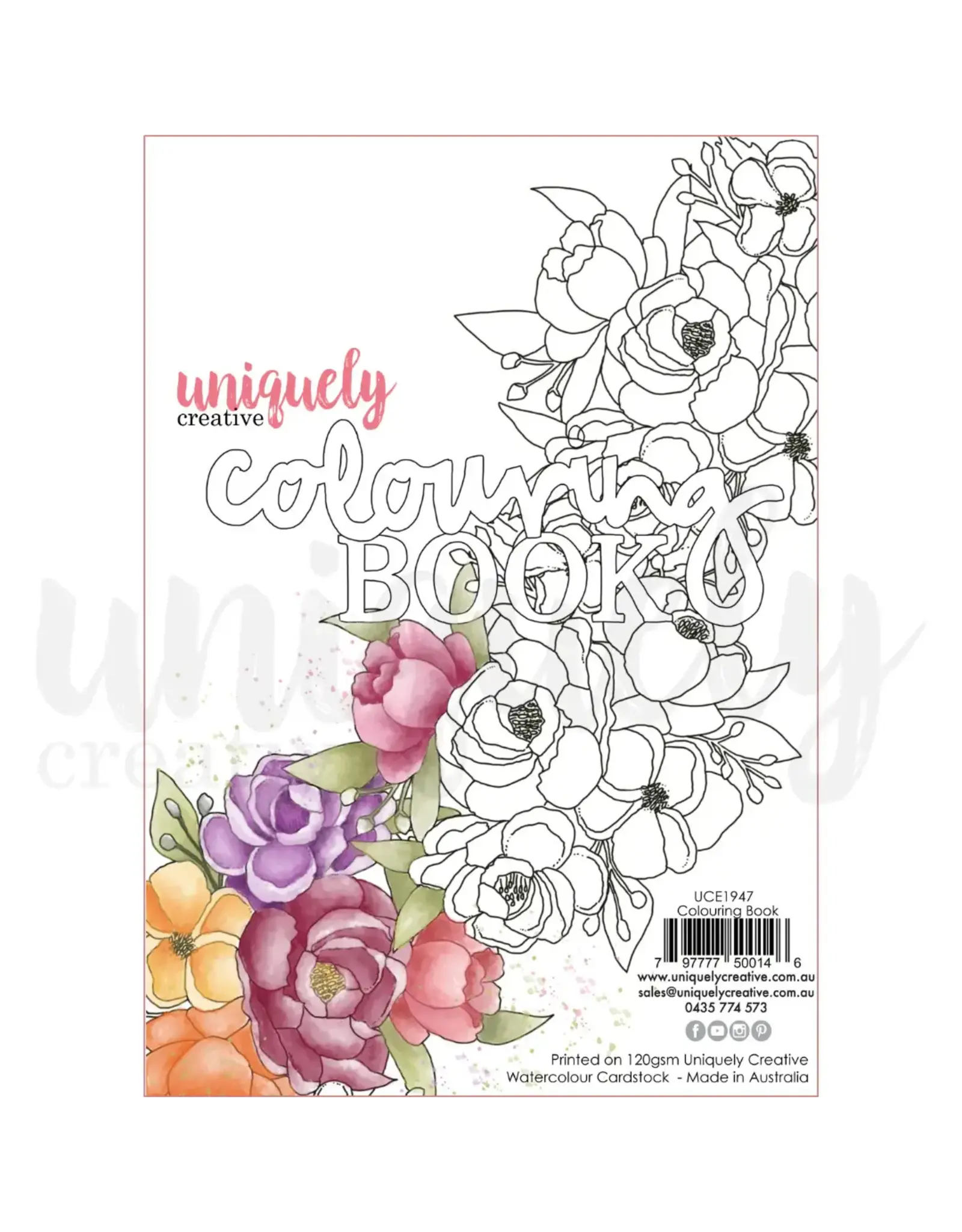 UNIQUELY CREATIVE UNIQUELY CREATIVE WATERCOLOUR COLOURING BOOK