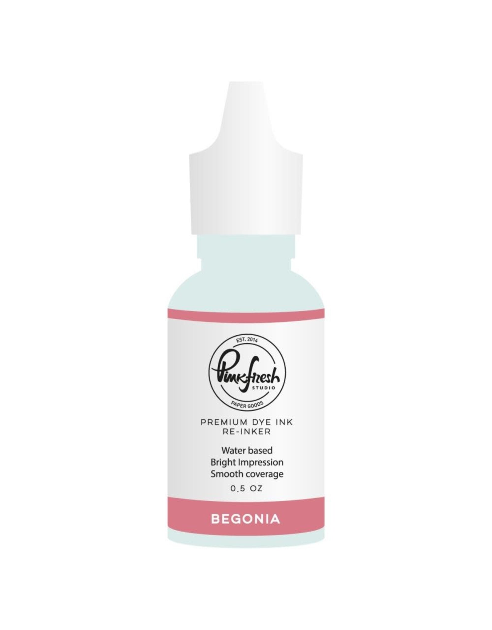 PINKFRESH PINKFRESH STUDIO BEGONIA PREMIUM DYE INK RE-INKER 0.5oz