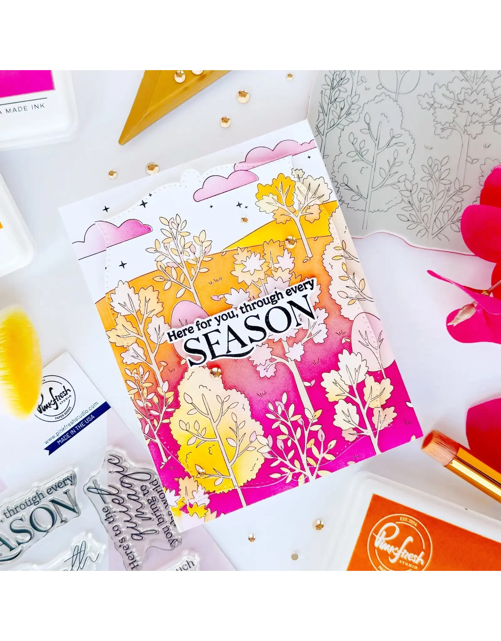 PINKFRESH PINKFRESH STUDIO DREAMER'S FOREST STENCIL SET 6/PK