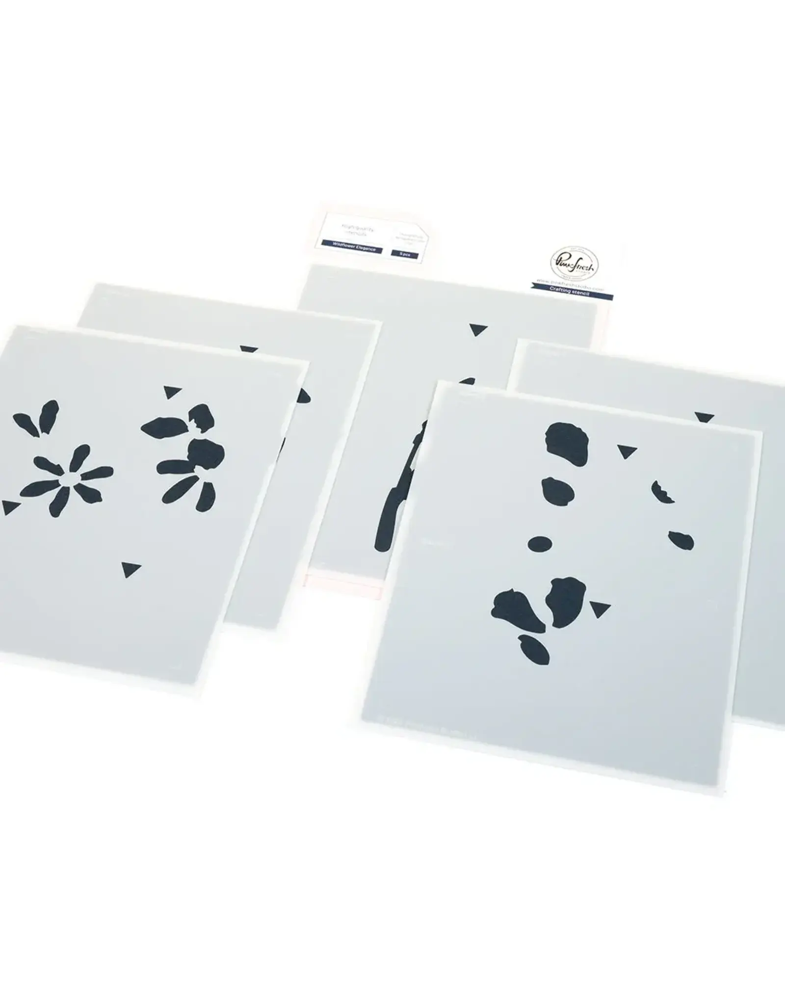 PINKFRESH PINKFRESH STUDIO WILDFLOWER STENCIL SET 5/PK