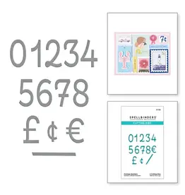 SPELLBINDERS SPELLBINDERS BAYFAIR COLLECTION POSTAGE NUMBERS DIE SET