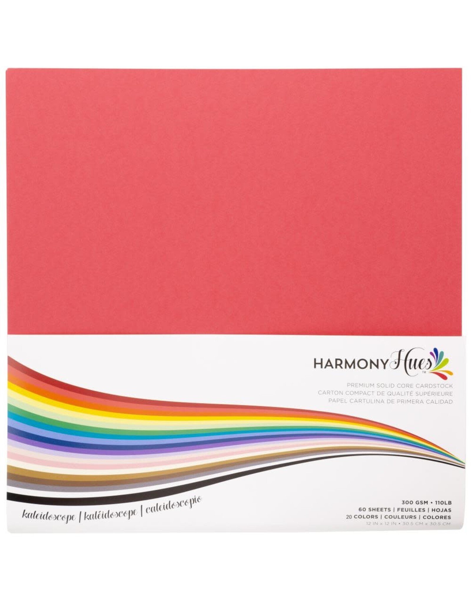 HARMONY PAPER HARMONY HUES KALEIDOSCOPE 12x12 CARDSTOCK PACK 60 SHEETS