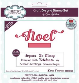 CREATIVE EXPRESSIONS CREATIVE EXPRESSIONS SUE WILSON FESTIVE COLLECTION NOËL STAMP AND DIE SET