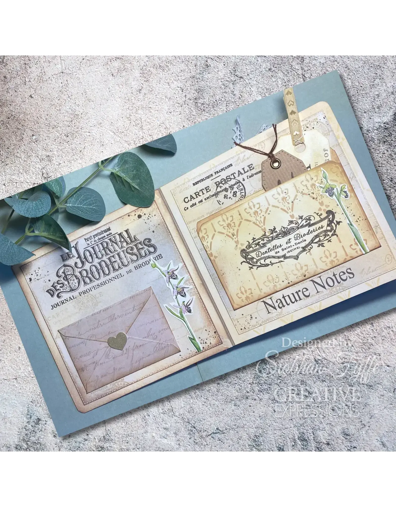 CREATIVE EXPRESSIONS CREATIVE EXPRESSIONS TAYLOR MADE JOURNALS MODE DE LA PARIS 6x8 CLEAR STAMP SET