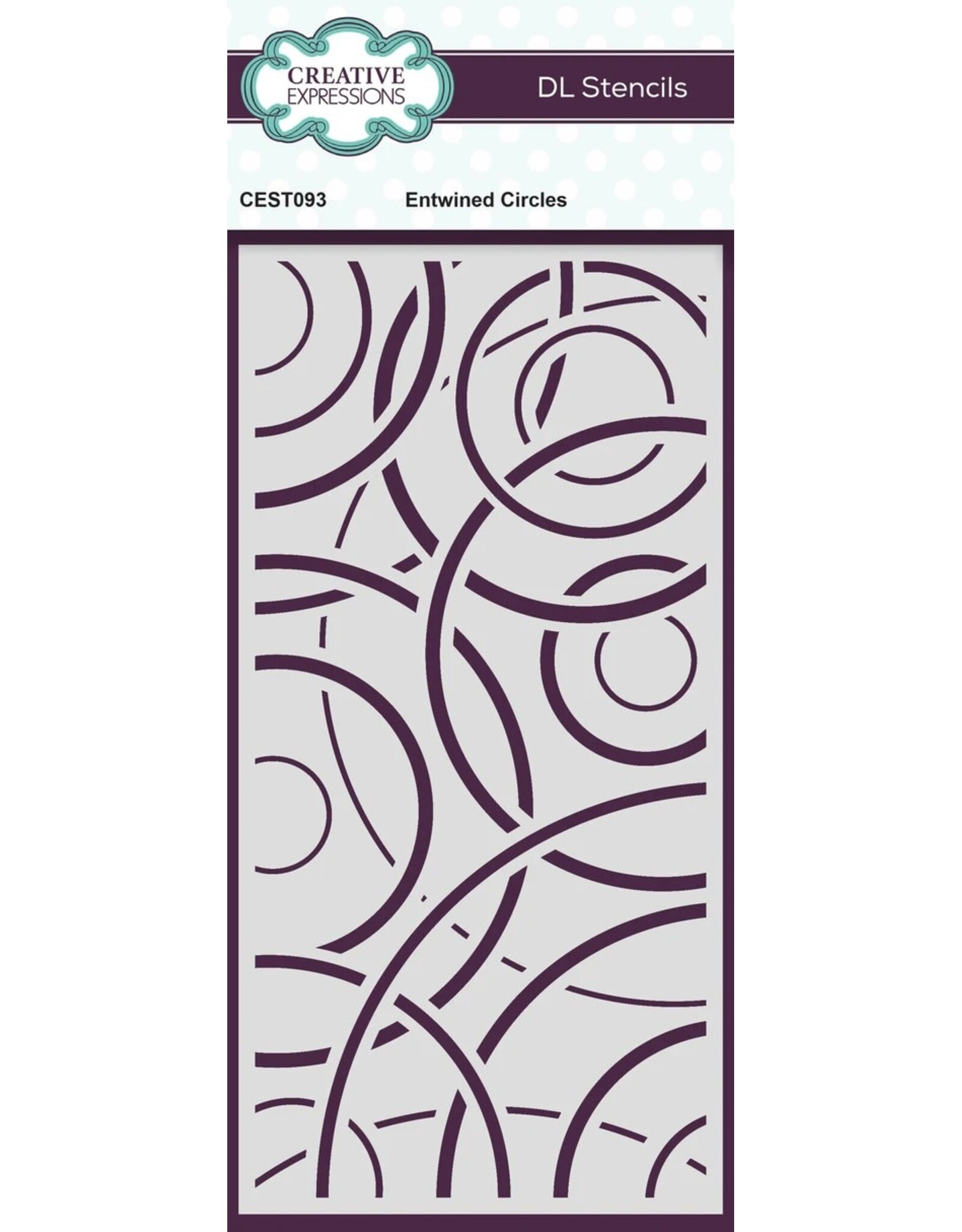 CREATIVE EXPRESSIONS CREATIVE EXPRESSIONS ENTWINED CIRCLES DL STENCIL