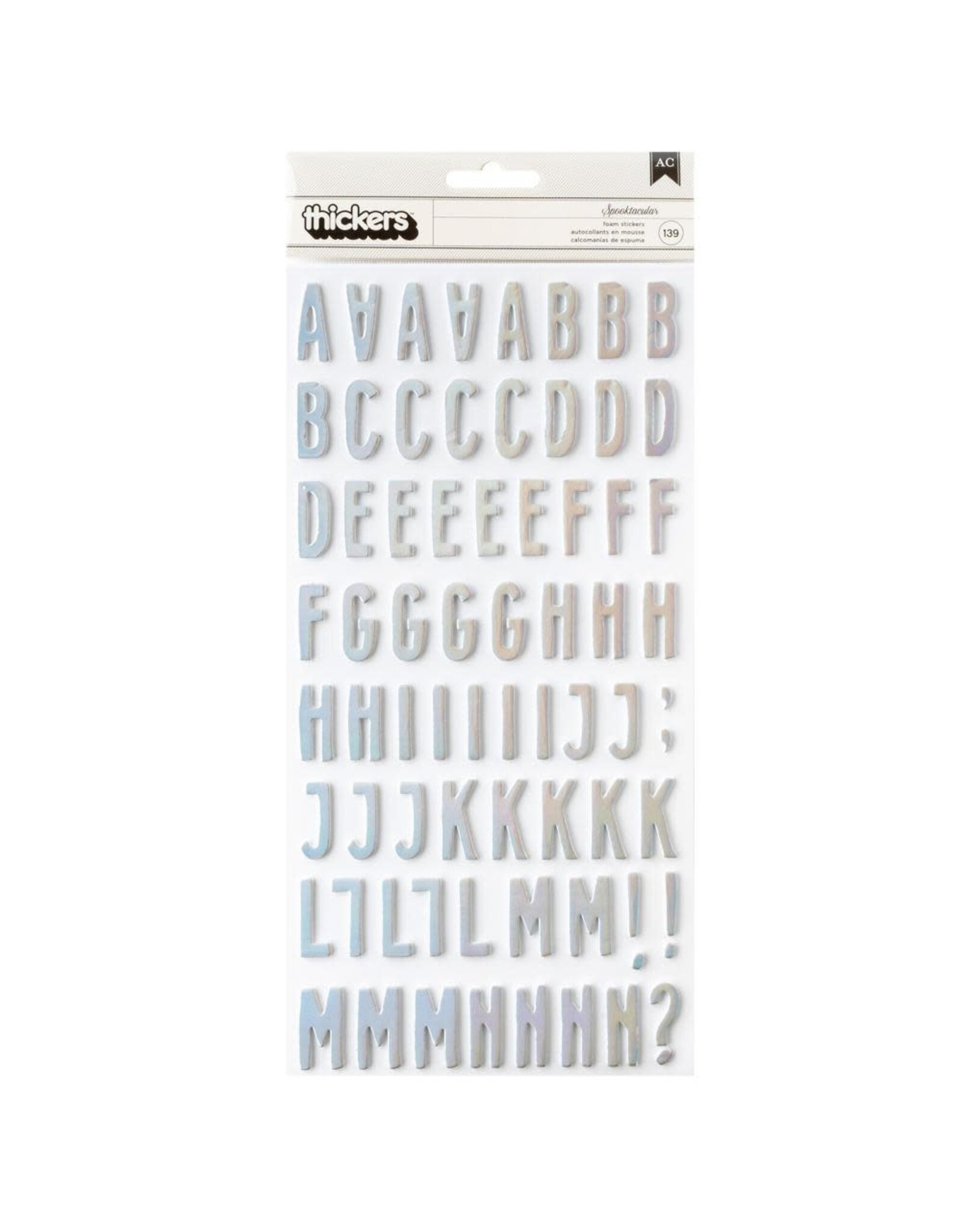 AMERICAN CRAFTS AMERICAN CRAFTS HAPPY HALLOWEEN ALPHABET HOLOGRAPHIC THICKERS STICKERS