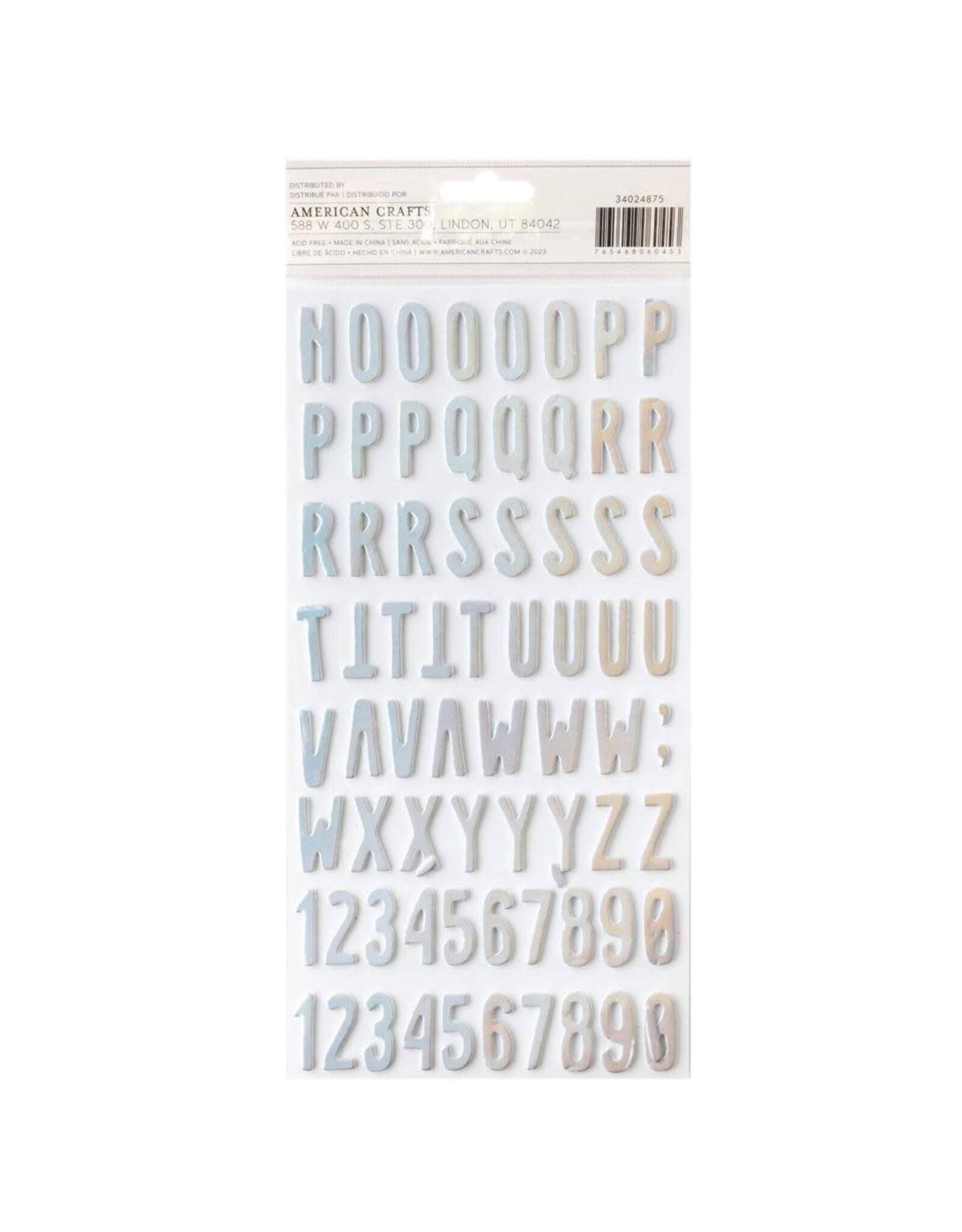AMERICAN CRAFTS AMERICAN CRAFTS HAPPY HALLOWEEN ALPHABET HOLOGRAPHIC THICKERS STICKERS
