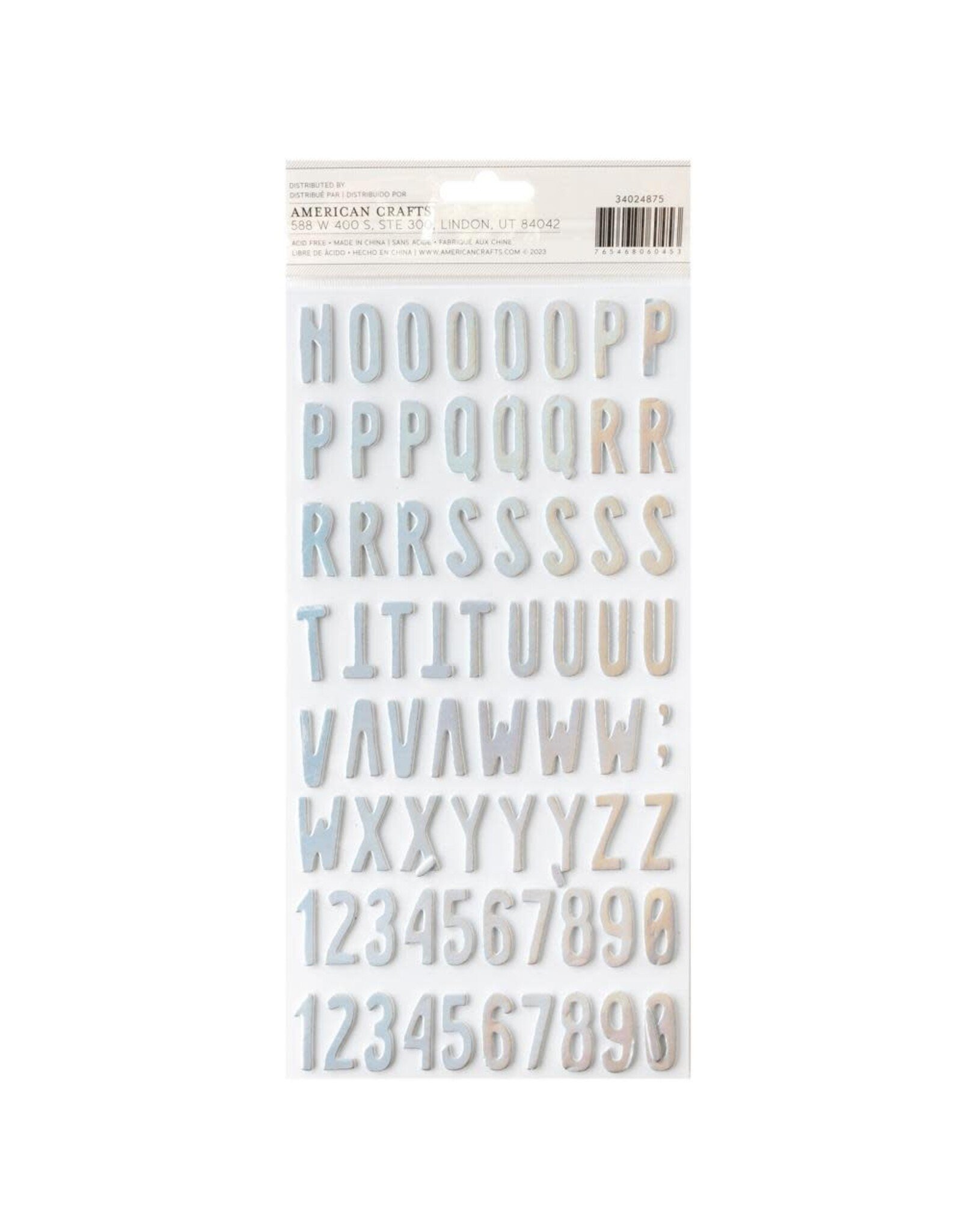 AMERICAN CRAFTS AMERICAN CRAFTS HAPPY HALLOWEEN SPOOKTACULAR ALPHABET HOLOGRAPHIC THICKERS STICKERS