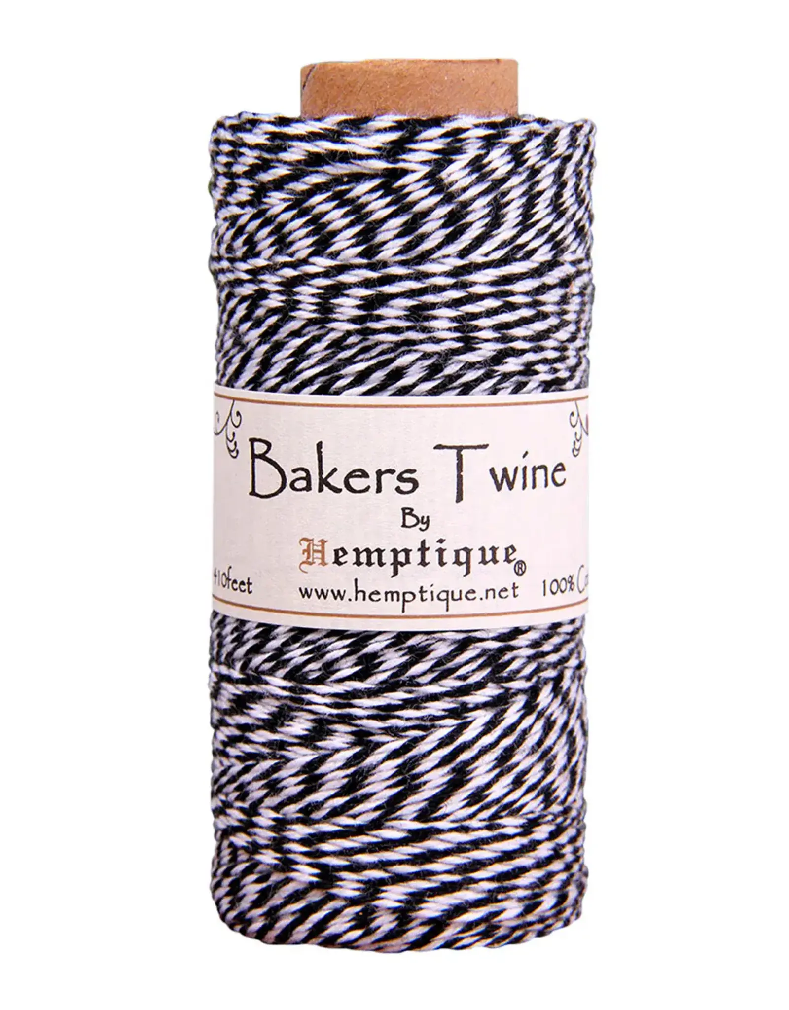 HEMPTIQUE HEMPTIQUE COTTON BAKERS TWINE BLACK & WHITE