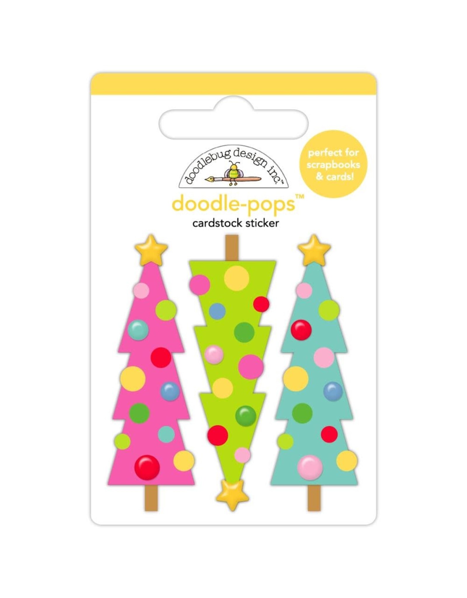 DOODLEBUG DESIGN DOODLEBUG MERRY & BRIGHT DOODLE POPS 3D STICKER