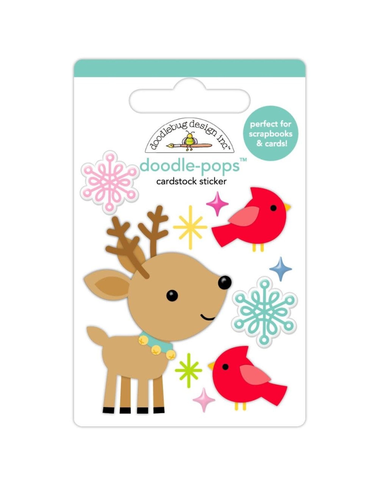 DOODLEBUG DESIGN DOODLEBUG DEER FRIENDS DOODLE POPS 3D STICKER