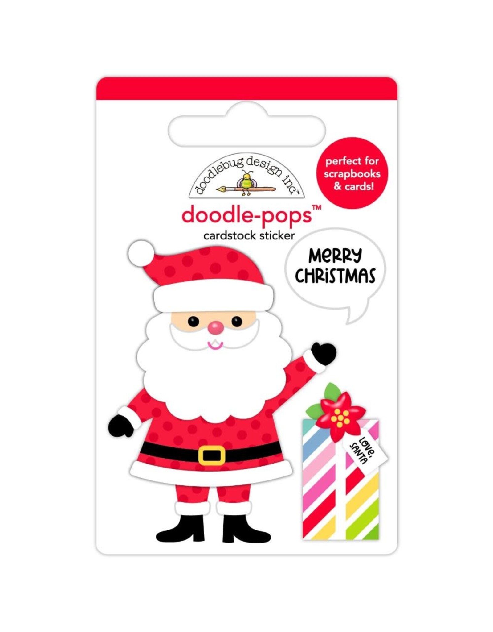 DOODLEBUG DESIGN DOODLEBUG HELLO SANTA DOODLE POPS 3D STICKER