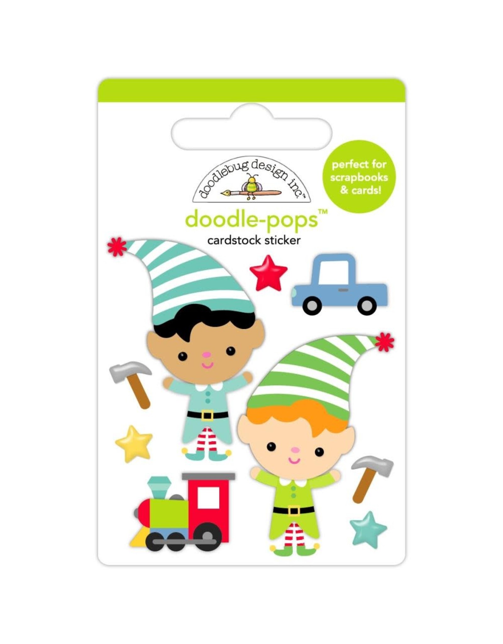DOODLEBUG DESIGN DOODLEBUG SANTA'S ELVES DOODLE POPS 3D STICKER