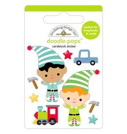 DOODLEBUG DESIGN DOODLEBUG SANTA'S ELVES DOODLE POPS 3D STICKER