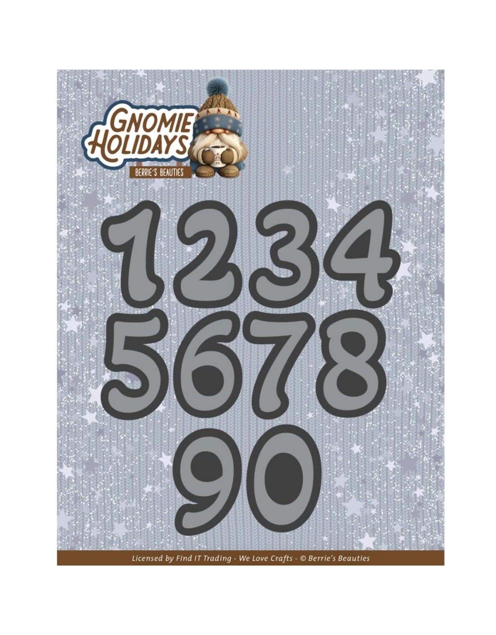 FIND IT FIND IT TRADING BERRIE'S BEAUTIES GNOMIE HOLIDAYS GNOMIE NUMBERS DIE SET
