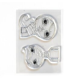 ELIZABETH CRAFT DESIGNS ELIZABETH CRAFT DESIGNS CUTE WINTER COUPLE CLEAR STAMP SET