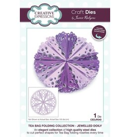 CREATIVE EXPRESSIONS CREATIVE EXPRESSIONS JAMIE RODGERS TEA BAG FOLDING COLLECTION-JEWELLED DOILY DIE