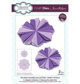 CREATIVE EXPRESSIONS CREATIVE EXPRESSIONS JAMIE RODGERS TEA BAG FOLDING COLLECTION-POINTY PETALS DIE SET