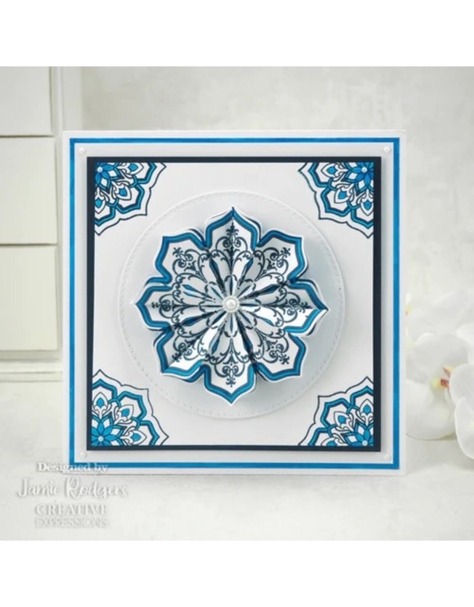 CREATIVE EXPRESSIONS CREATIVE EXPRESSIONS JAMIE RODGERS TEA BAG FOLDING COLLECTION-POINTY PETALS DIE SET