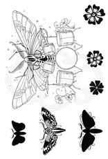 PINK INK PINK INK DESIGNS WEE FOLK THE DRUMMER ACRYLIC STAMP SET