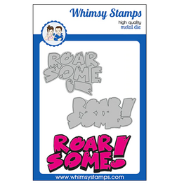 WHIMSY STAMPS WHIMSY STAMPS ROARSOME WORD DIE SET